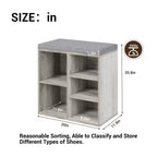 Banc de rangement pour chaussures avec coussin, meuble à chaussures avec 20 casiers, banc de rangement avec 3 étagères réglables pour salon et couloir