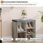 Banc de rangement pour chaussures avec coussin, meuble à chaussures avec 20 casiers, banc de rangement avec 3 étagères réglables pour salon et couloir