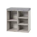 Banc de rangement pour chaussures avec coussin, meuble à chaussures avec 20 casiers, banc de rangement avec 3 étagères réglables pour salon et couloir