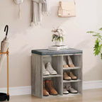 Banc de rangement pour chaussures avec coussin, meuble à chaussures avec 20 casiers, banc de rangement avec 3 étagères réglables pour salon et couloir