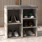 Banc de rangement pour chaussures avec coussin, meuble à chaussures avec 20 casiers, banc de rangement avec 3 étagères réglables pour salon et couloir