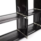 Étagère de rangement 3 niveaux 9 cubes en acier, organisateur d'escalier DIY pour salle de bain, cuisine, bureau (Noir)