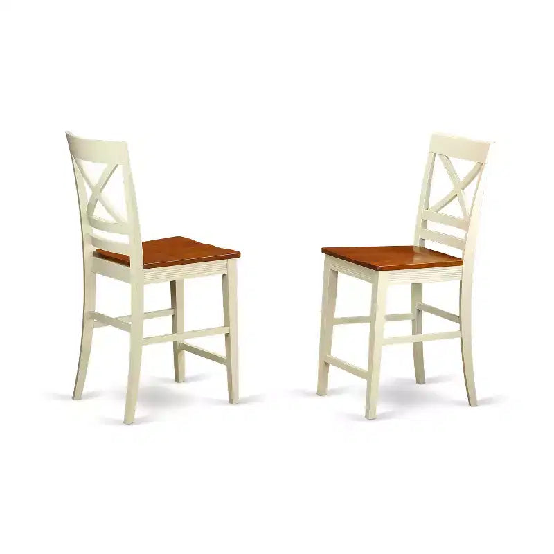 Ensemble de salle à manger à hauteur de comptoir en bois d'hévéa style transitionnel 135