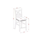 Ensemble de salle à manger à hauteur de comptoir en bois d'hévéa style transitionnel 135