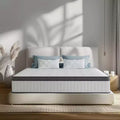 Swedrea Hybrid Mattress Breathable Medium Cooling Memory Foam Bed-in-a-Box White