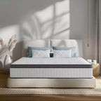 Swedrea Hybrid Mattress Breathable Medium Cooling Memory Foam Bed-in-a-Box White