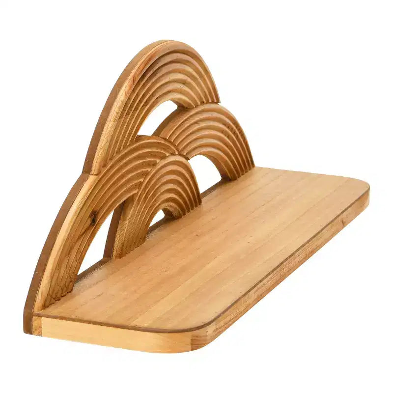 Étagère murale en bois et MDF avec arches, collection Storied Home, naturelle