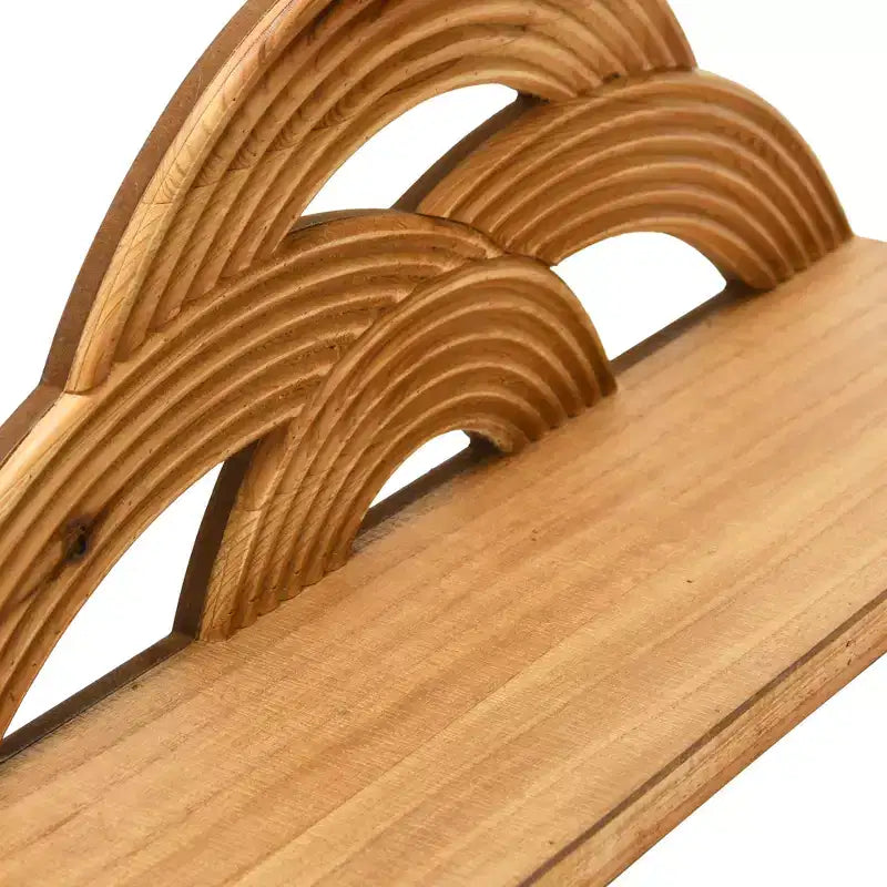 Étagère murale en bois et MDF avec arches, collection Storied Home, naturelle