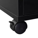 Karlhome Table de manucure noire pour technicien en ongles avec collecteur de poussière, coussin de poignet, armoire de rangement et tiroirs