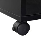 Karlhome Table de manucure noire pour technicien en ongles avec collecteur de poussière, coussin de poignet, armoire de rangement et tiroirs