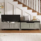 39.4 Banc de rangement en rotin pour entrée avec coussin d'assise, coffre de rangement, banc à chaussures, coffre de rangement pour entrée, salon, chambre à coucher