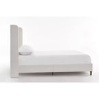 Tête de lit capitonnée en chenille GDFStudio Delia 54 avec pieds en bois massif, sommier tapissier requis