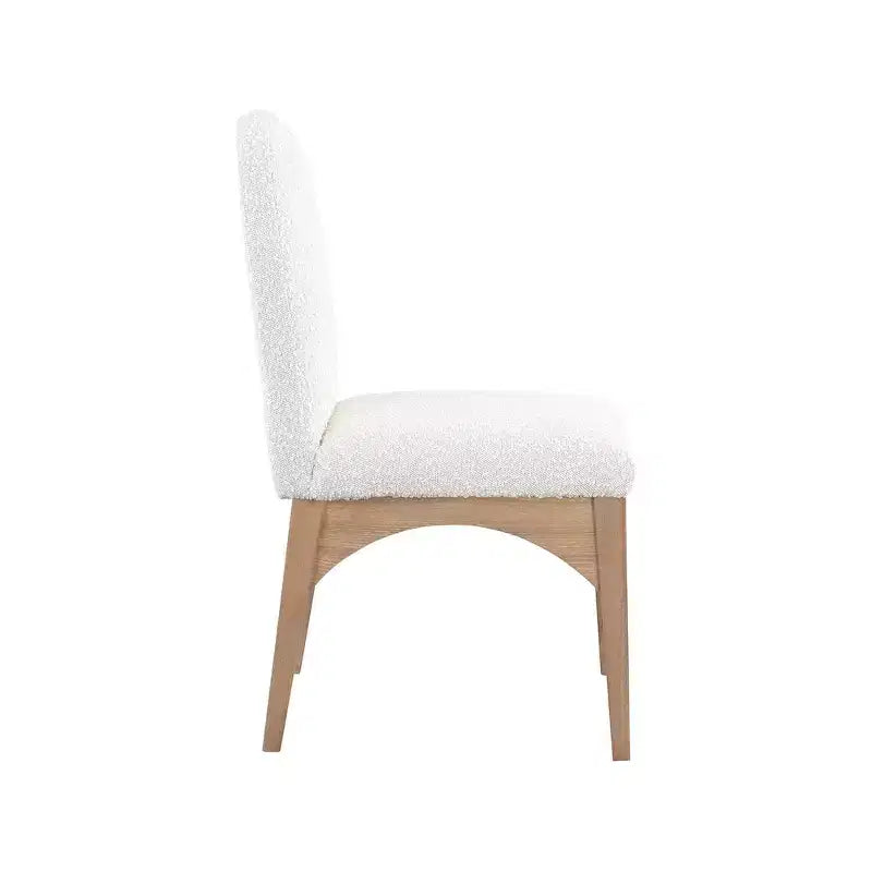 Meridian Furniture, Chaise de salle à manger Waldorf en tissu bouclé