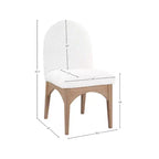 Meridian Furniture, Chaise de salle à manger Waldorf en tissu bouclé