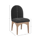 Meridian Furniture, Chaise de salle à manger Waldorf en tissu bouclé