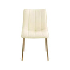 Meridian Furniture,Chaises de salle à manger Isla en cuir végétalien, ensemble de 2
