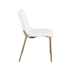 Meridian Furniture,Chaises de salle à manger Isla en cuir végétalien, ensemble de 2