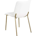 Meridian Furniture,Chaises de salle à manger Isla en cuir végétalien, ensemble de 2