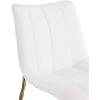 Meridian Furniture,Chaises de salle à manger Isla en cuir végétalien, ensemble de 2
