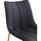Meridian Furniture,Chaises de salle à manger Isla en cuir végétalien, ensemble de 2