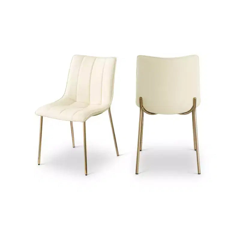Meridian Furniture,Chaises de salle à manger Isla en cuir végétalien, ensemble de 2