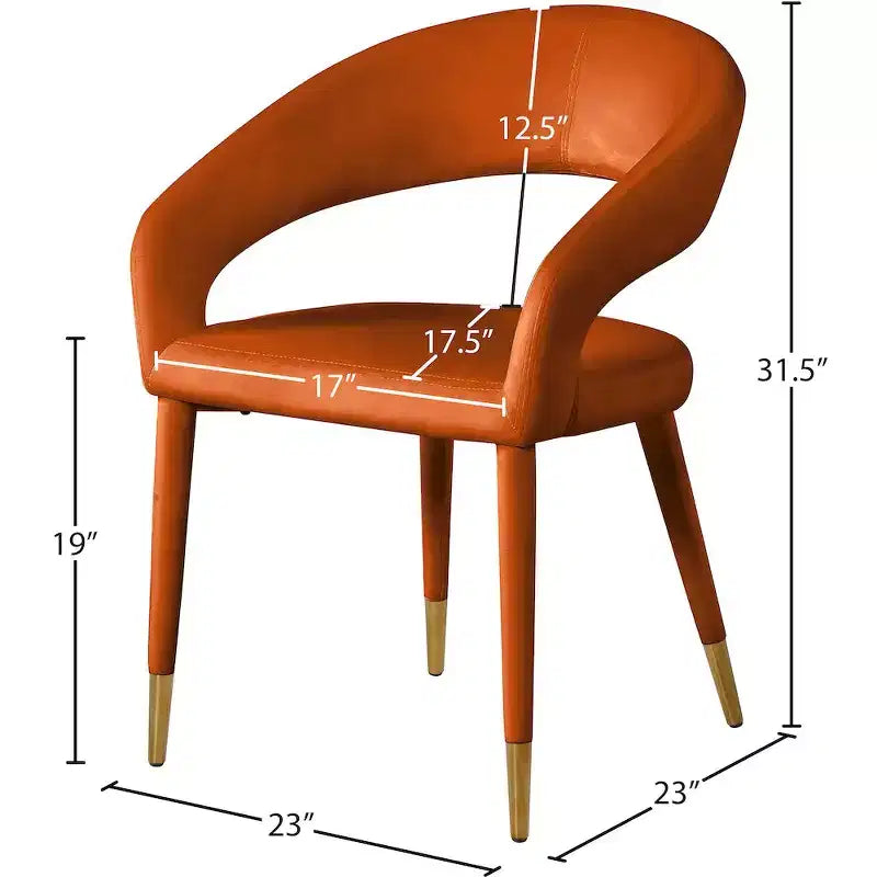 Meridian Furniture, Chaise de salle à manger en velours Destiny