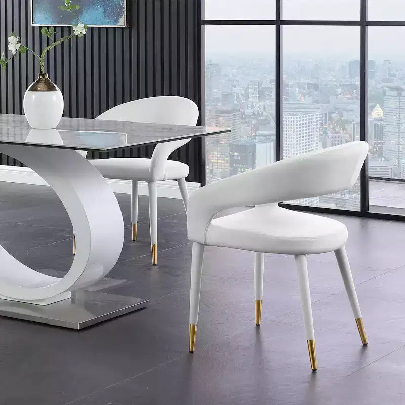 Meridian Furniture, Chaise de salle à manger en velours Destiny