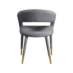 Meridian Furniture, Chaise de salle à manger en velours Destiny