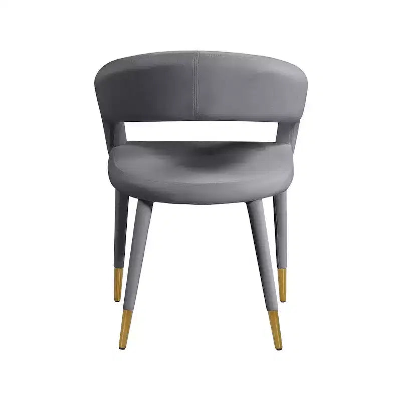 Meridian Furniture, Chaise de salle à manger en velours Destiny