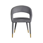 Meridian Furniture, Chaise de salle à manger en velours Destiny