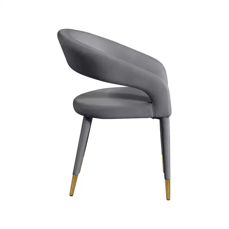 Meridian Furniture, Chaise de salle à manger en velours Destiny