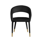 Meridian Furniture, Chaise de salle à manger en velours Destiny