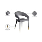 Meridian Furniture, Chaise de salle à manger en velours Destiny
