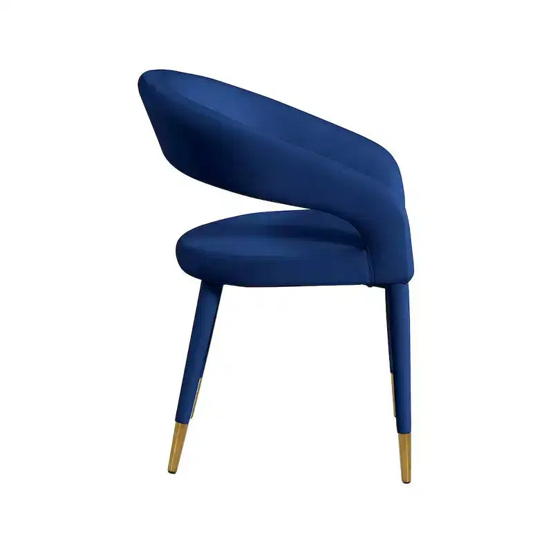 Meridian Furniture, Chaise de salle à manger en velours Destiny