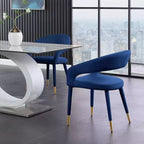 Meridian Furniture, Chaise de salle à manger en velours Destiny