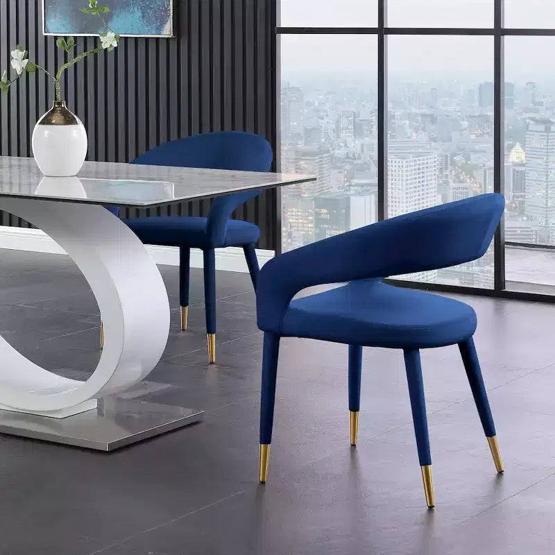 Meridian Furniture, Chaise de salle à manger en velours Destiny
