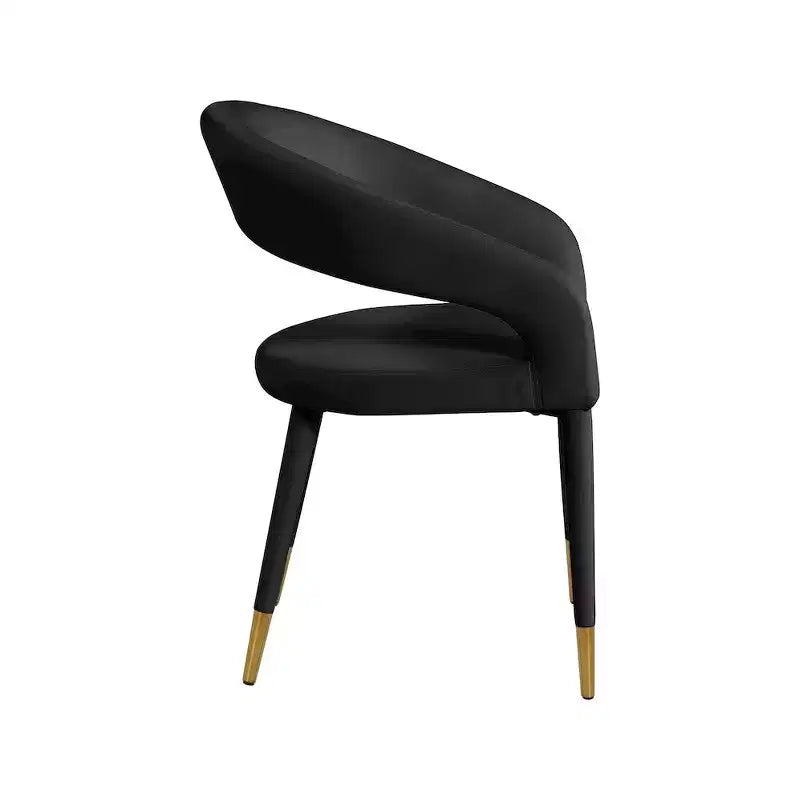 Meridian Furniture, Chaise de salle à manger en velours Destiny