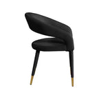 Meridian Furniture, Chaise de salle à manger en velours Destiny