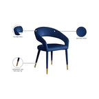 Meridian Furniture, Chaise de salle à manger en velours Destiny
