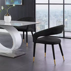 Meridian Furniture, Chaise de salle à manger en velours Destiny