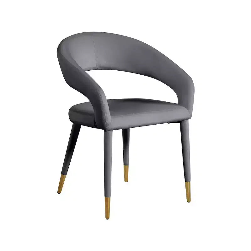 Meridian Furniture, Chaise de salle à manger en velours Destiny