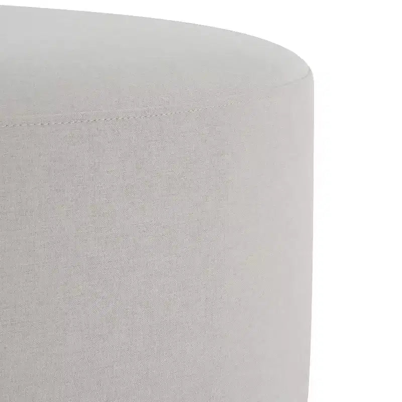 Christopher Knight Home Elsu Pouf rond moderne rembourré en bois d'hévéa