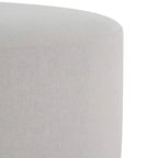 Christopher Knight Home Elsu Pouf rond moderne rembourré en bois d'hévéa