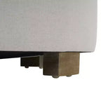 Christopher Knight Home Elsu Pouf rond moderne rembourré en bois d'hévéa