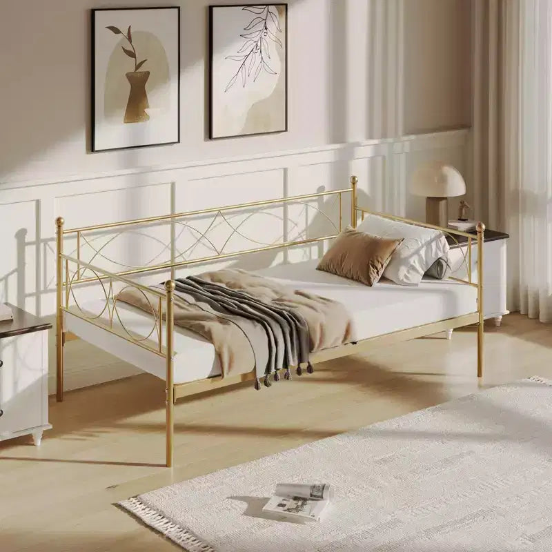 Lit de repos double GustoWave, avec sommier à lattes en acier
