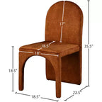 Meridian Furniture, Chaises de salle à manger Summer Velvet, lot de 2