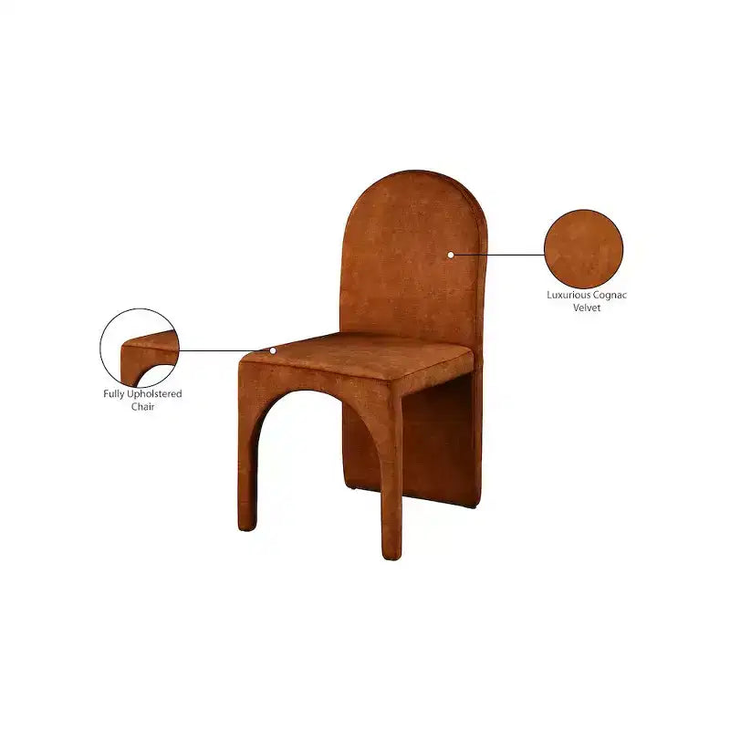 Meridian Furniture, Chaises de salle à manger Summer Velvet, lot de 2