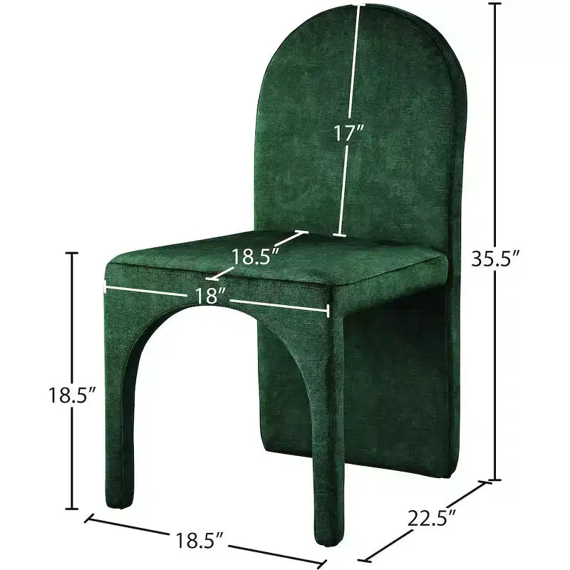 Meridian Furniture, Chaises de salle à manger Summer Velvet, lot de 2