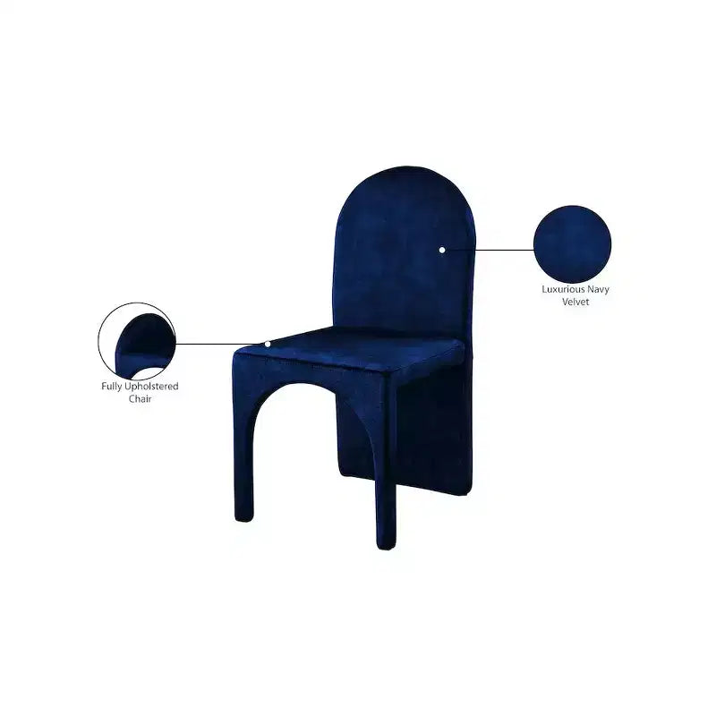 Meridian Furniture, Chaises de salle à manger Summer Velvet, lot de 2