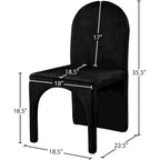 Meridian Furniture, Chaises de salle à manger Summer Velvet, lot de 2